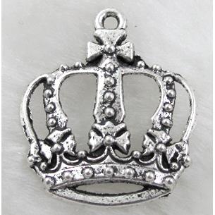 crown charm, Tibetan Silver Pendant non-nickel