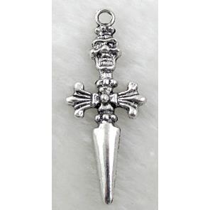 Latin Cross, Tibetan Silver non-nickel