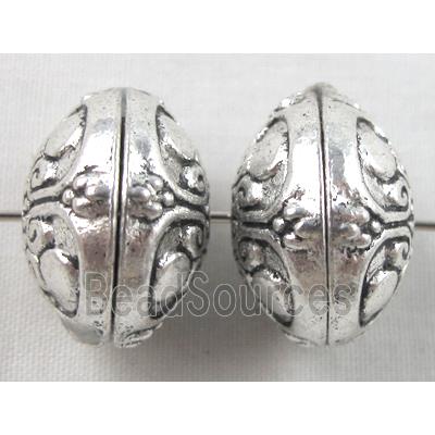 Tibetan Silver Flat Ball Spacers Non-Nickel