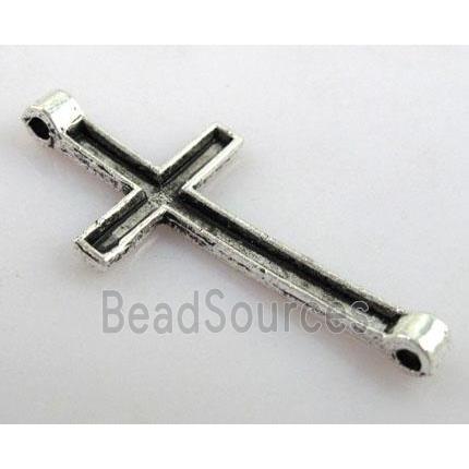 bracelet bar, connector, tibetan silver cross Non-nickel