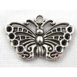 Tibetan Silver pendant Non-Nickel, butterfly