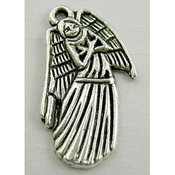 praying angel, Tibetan Silver Charm Non-Nickel