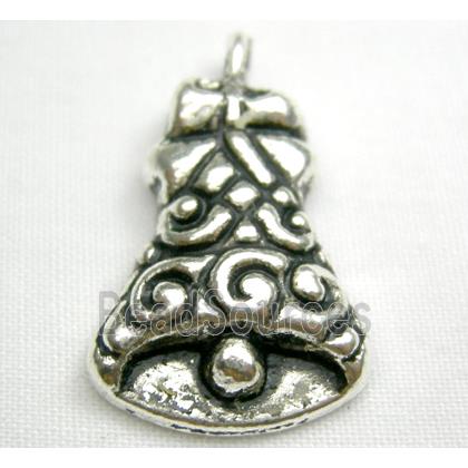 Tibetan Silver Christmas Bell non-nickel