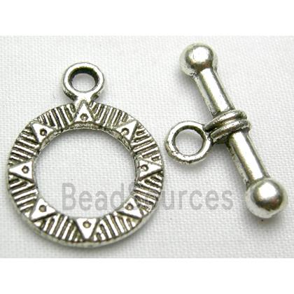 Tibetan Silver toggle clasps non-nickel