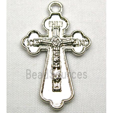 Tibetan Silver Latin Cross non-nickel