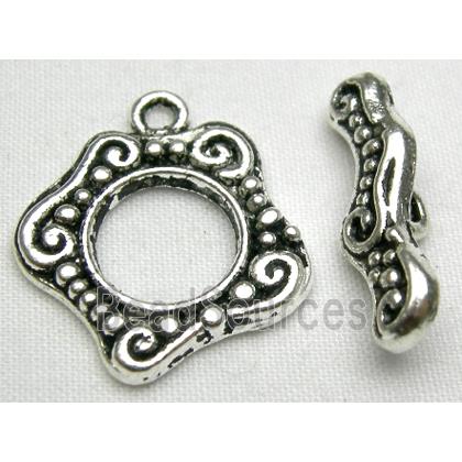 Tibetan Silver toggle clasps non-nickel