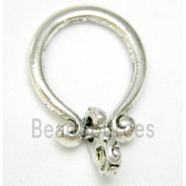 Tibetan Silver Ring Charms Non-Nickel