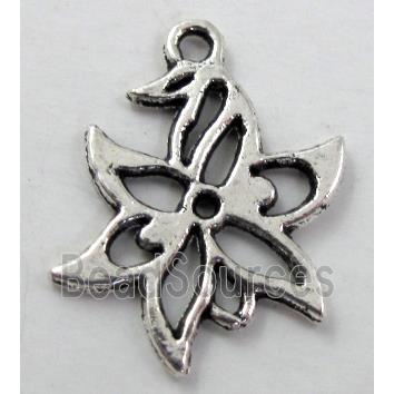 leaf, Tibetan Silver pendant non-nickel