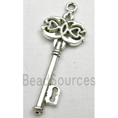 Tibetan Silver Key Charms Non-Nickel