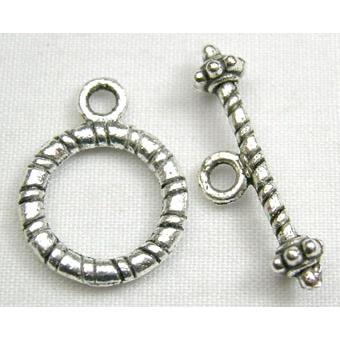 Tibetan Silver toggle clasps non-nickel