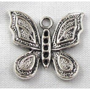 Tibetan Silver pendant Non-Nickel, butterfly