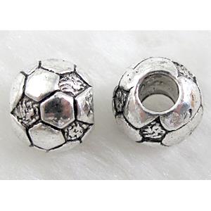 Football Charms, Tibetan Silver Non-Nickel