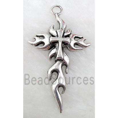 Religious Cross, Tibetan Silver Non-Nickel