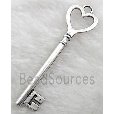 Tibetan Silver key pendant non-nickel