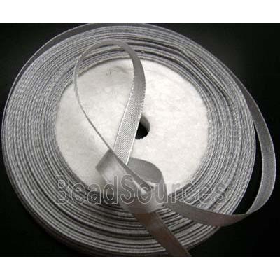 gray Satin Ribbon