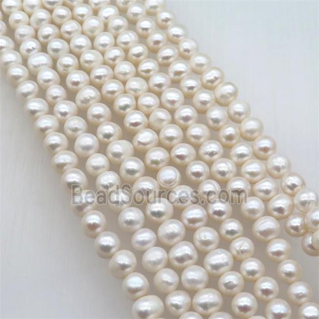 round white Freshwater Pearl Beads, B-grade