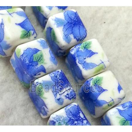Porcelain beads, cube