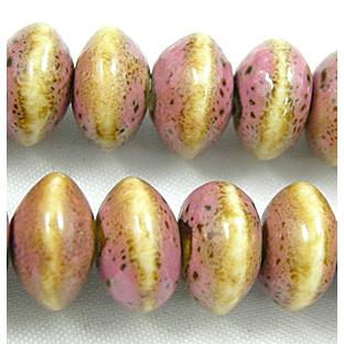 Oriental Porcelain Bicone Beads