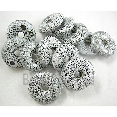 Oriental Porcelain Donuts Beads