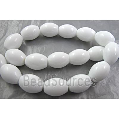 White Porcelain Beads, rice