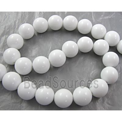 White Porcelain Beads, round