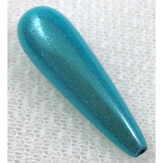 Miracle Beads, plastic, teardrop, aqua