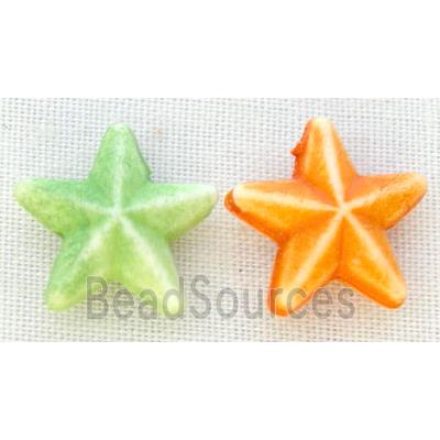 colorful Plastic Beads, mixed, star