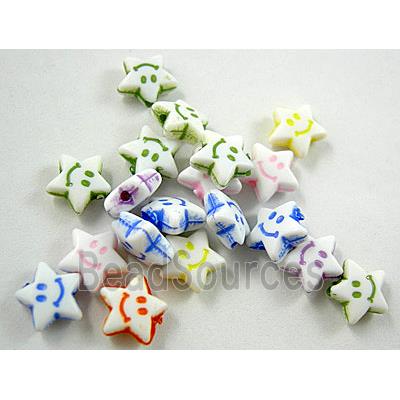 Colorful Plastic Star Beads