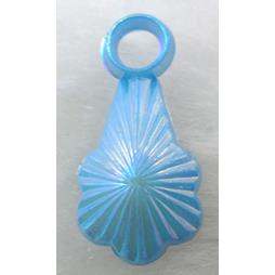 Colorful Plastic Pendant, mixed, AB-color