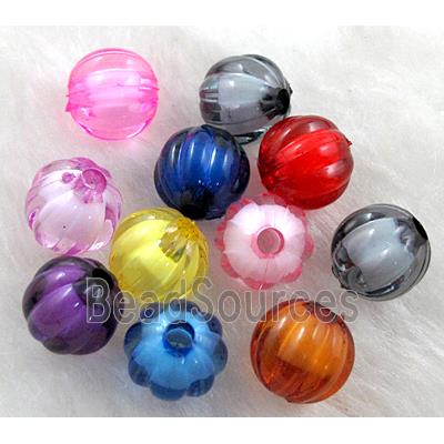 Round Acrylic Bead,Transparent,  mixed