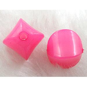 Acrylic Bead, Hot pink