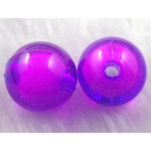 Round Acrylic Bead, purple