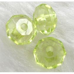 faceted rondelle Acrylic Bead, transparent