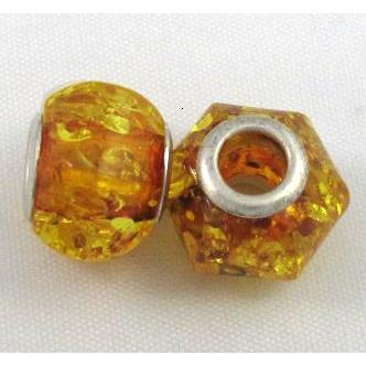 Amber Beads, NR, yellow