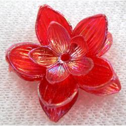 Resin Beads, Flower, AB-Color, Mixed