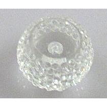 resin rhinestone bead, rondelle, clear