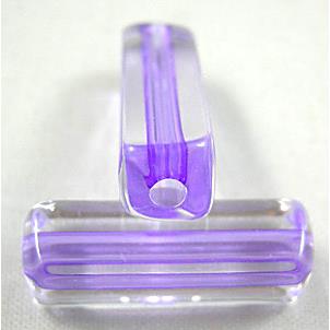 Acrylic Beads, tube, lavender