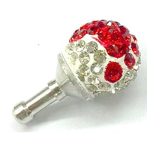 Earphone Jack Dust Cap Plug, fimo with mideast rhinestone