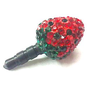 Earphone Jack Dust Cap Plug, fimo with mideast rhinestone