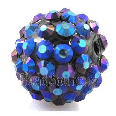 Round crystal rhinestone bead