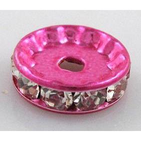 Rondelle rhinestone, Middle East Rhinestone, hotpink