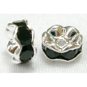 Black Rondelle Middle East Rhinestone Beads