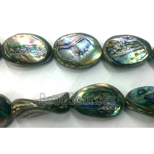 Paua Abalone shell bead, twist