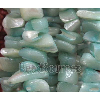 Fresh water shell bead, freeform