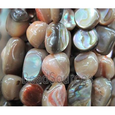 Fresh water shell bead, freeform