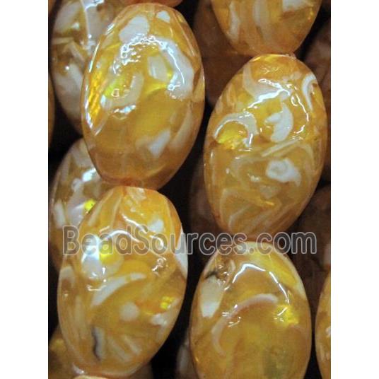 mother of pearl bead, oval