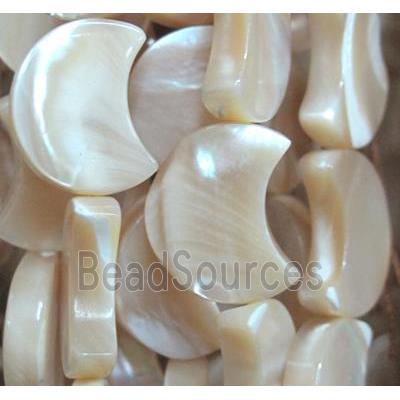 mother of pearl beads, moon