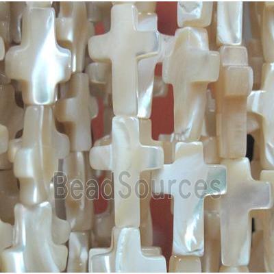 mother of pearl bead, cross