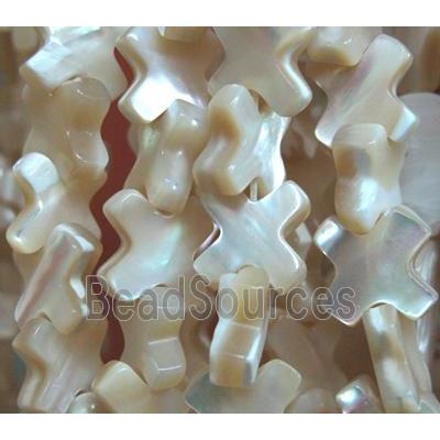 mother of pearl bead, cross