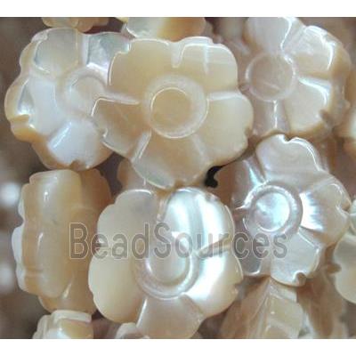 mother of pearl bead, flower